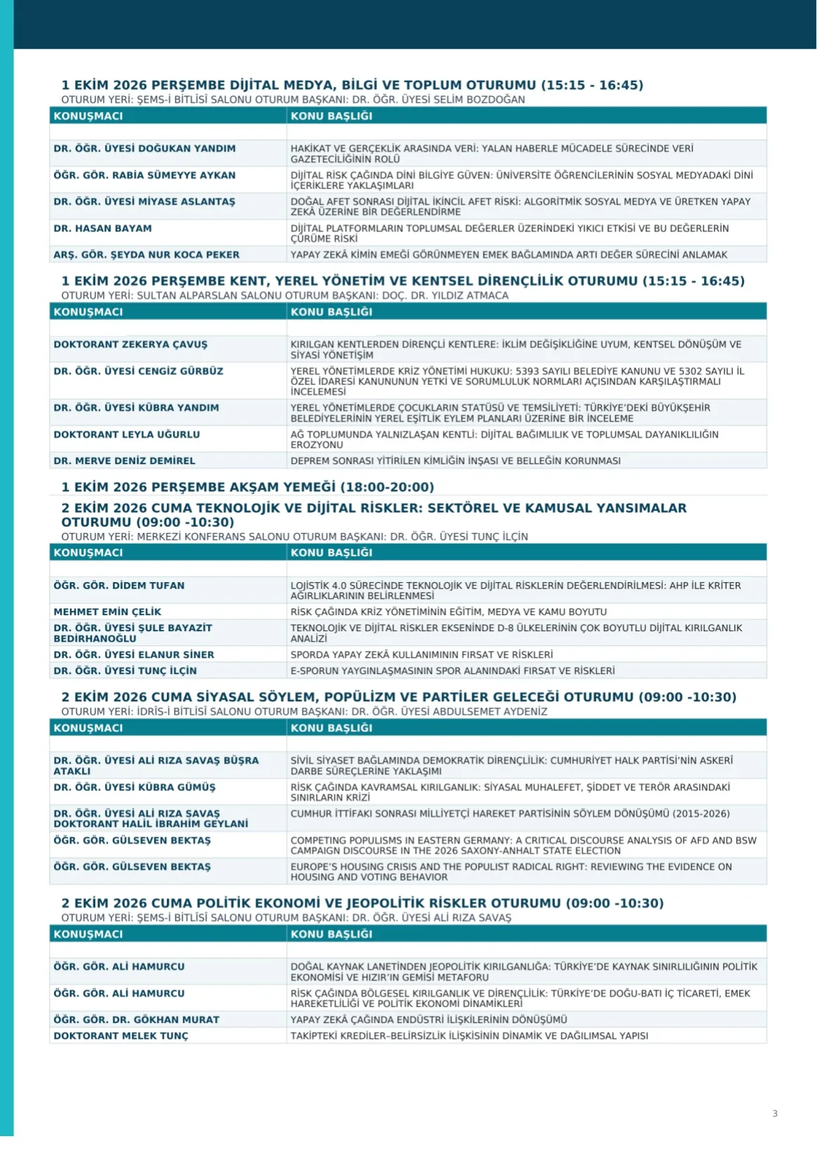 Program kitapçığı – sayfa 5